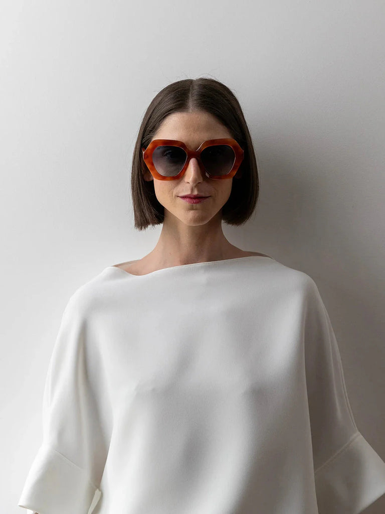 Lapima Laura Sunglasses in Caramel Blue Sky Accessories Lapima 