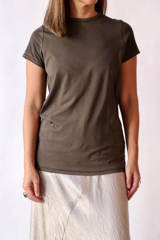 Lauren Manoogian Bias Baby Tee in Painted Barnwood T-Shirts & Tanks Lauren Manoogian 