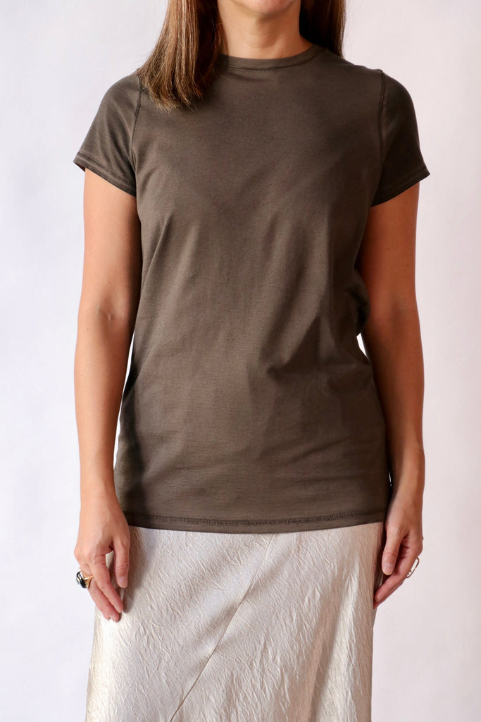 Lauren Manoogian Bias Baby Tee in Painted Barnwood T-Shirts & Tanks Lauren Manoogian 