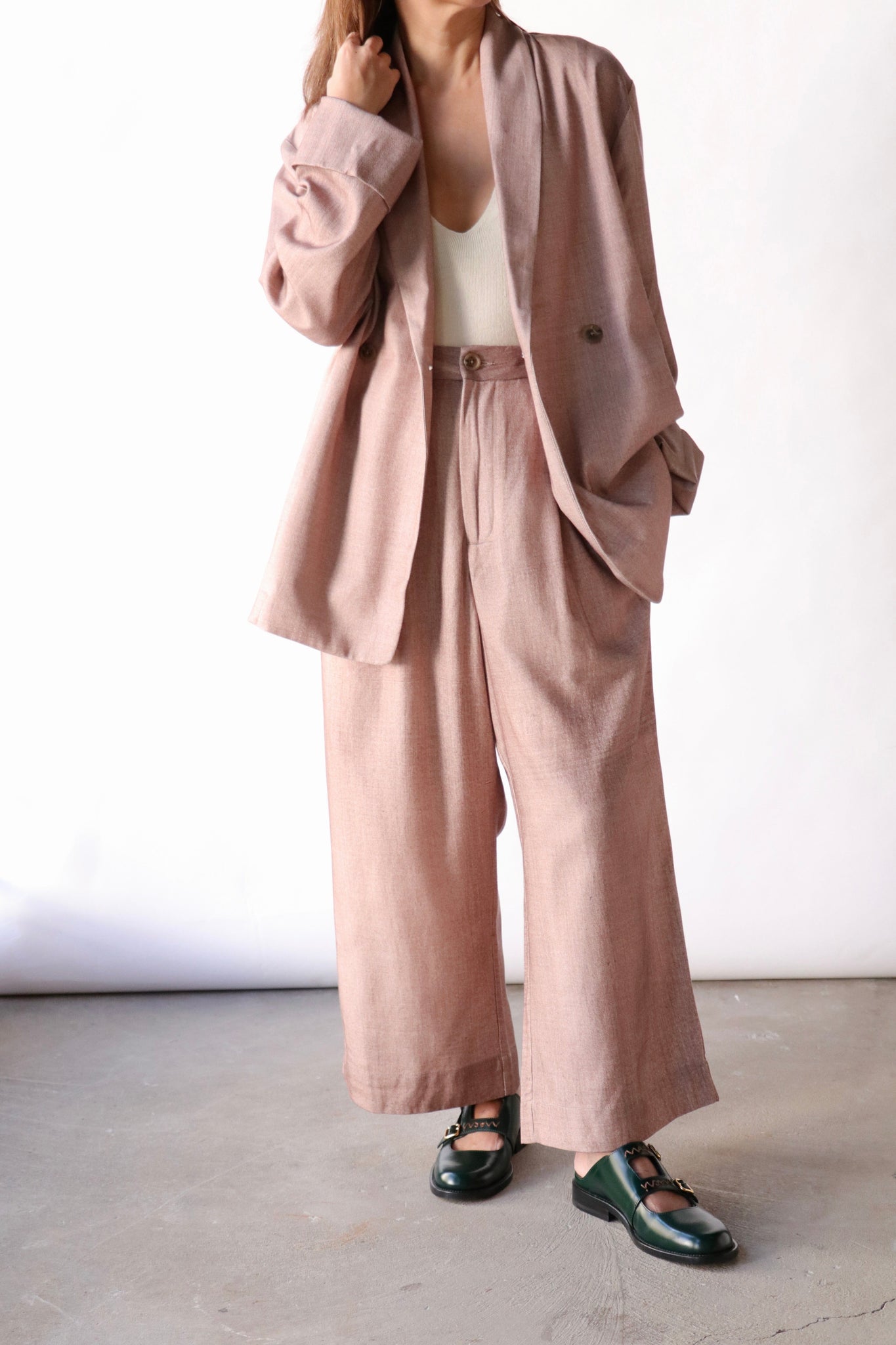 Lauren Manoogian Brushstroke Blazer in Rust Outerwear Lauren Manoogian 