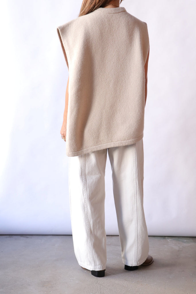Lauren Manoogian Drape Gilet in Antique Melange Knitwear Lauren Manoogian 