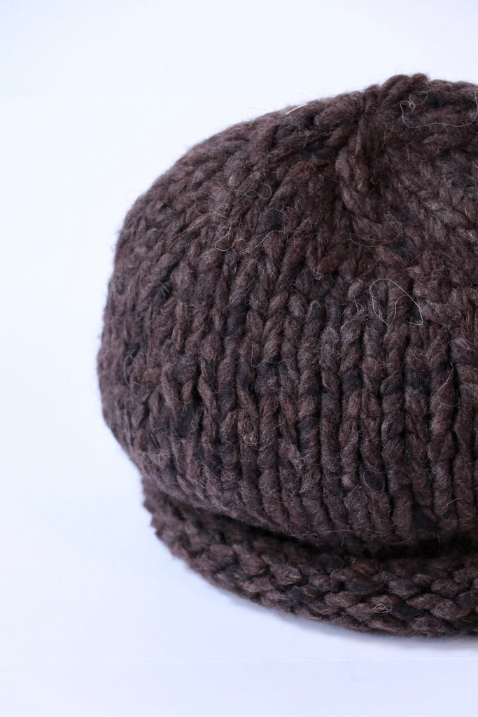 Lauren Manoogian Handknit Paint Roll Hat in Black Paint Accessories Lauren Manoogian 