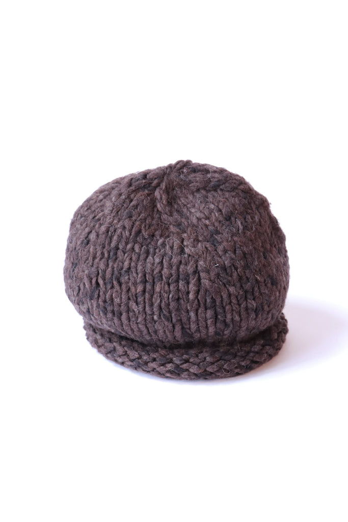 Lauren Manoogian Handknit Paint Roll Hat in Black Paint Accessories Lauren Manoogian 