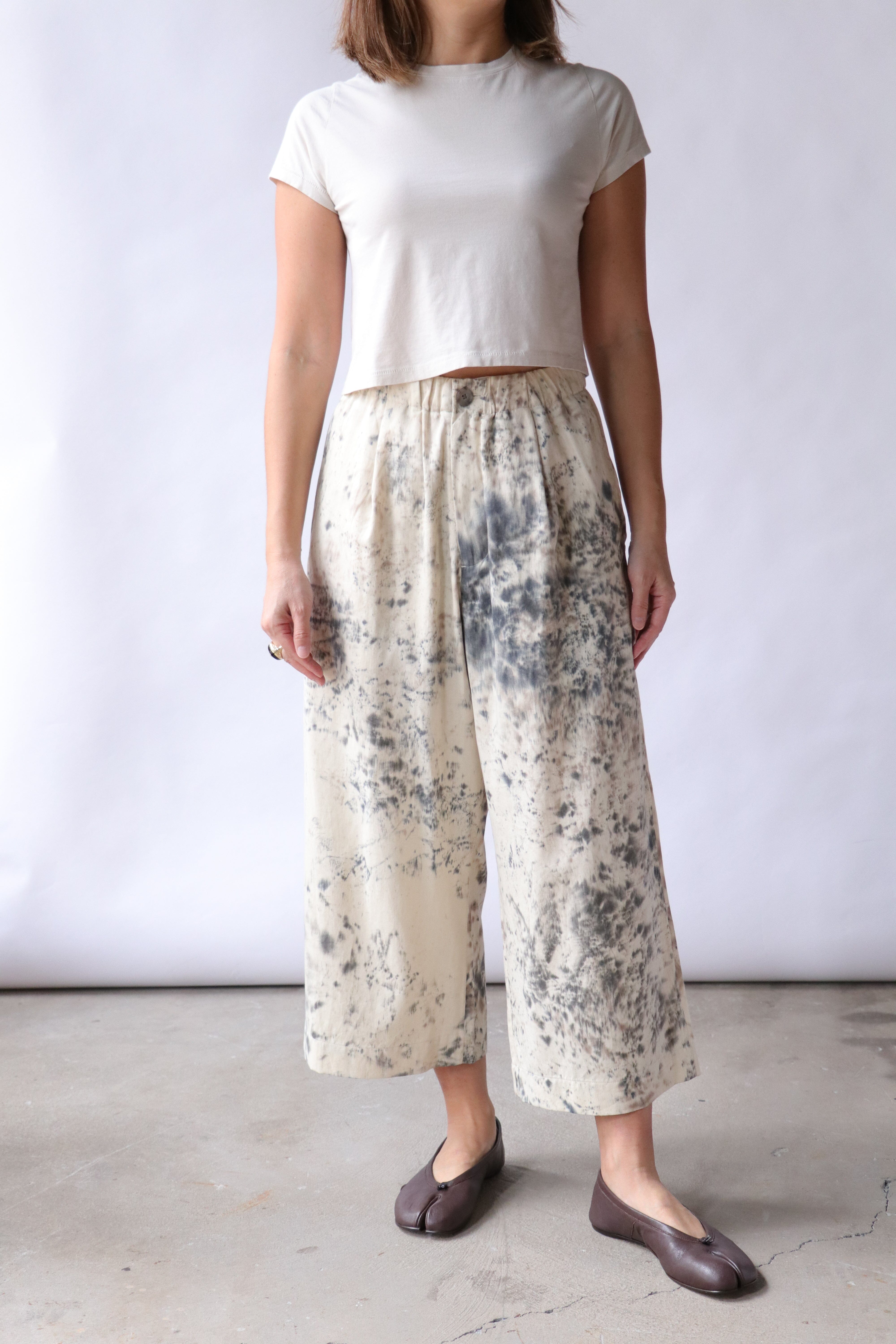 Lauren Manoogian Handpaint Pants in Natural | WE ARE ICONIC