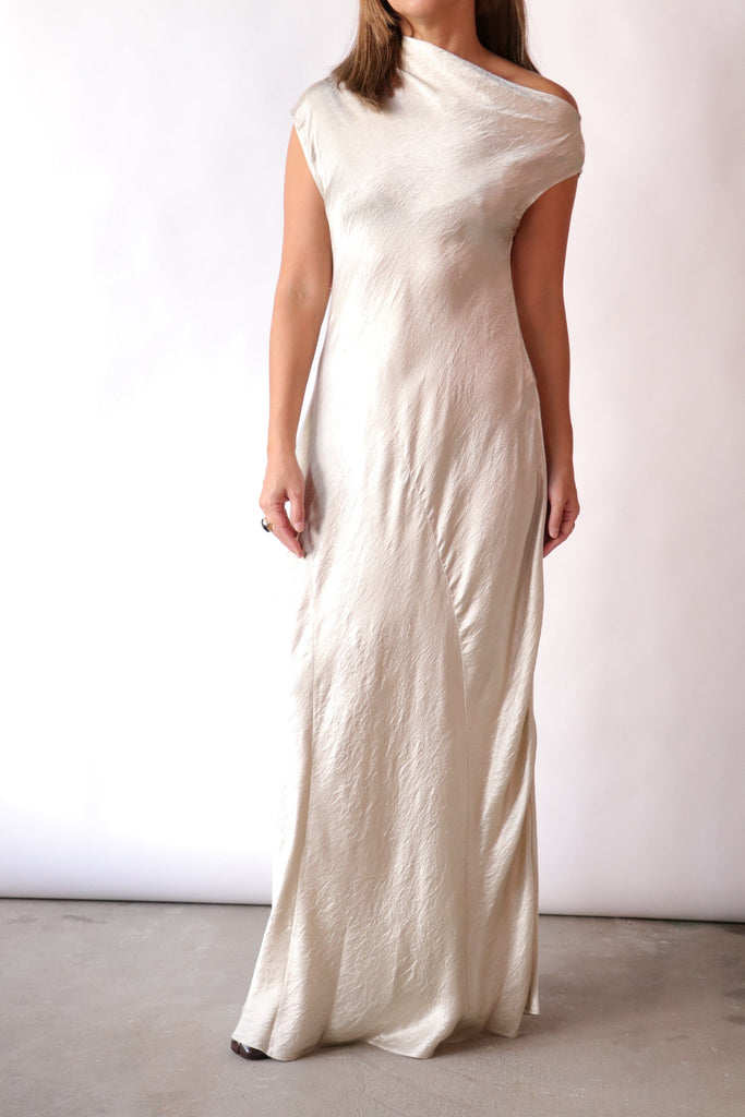 Lauren Manoogian New Luster Dress in Oyster Dresses Lauren Manoogian 