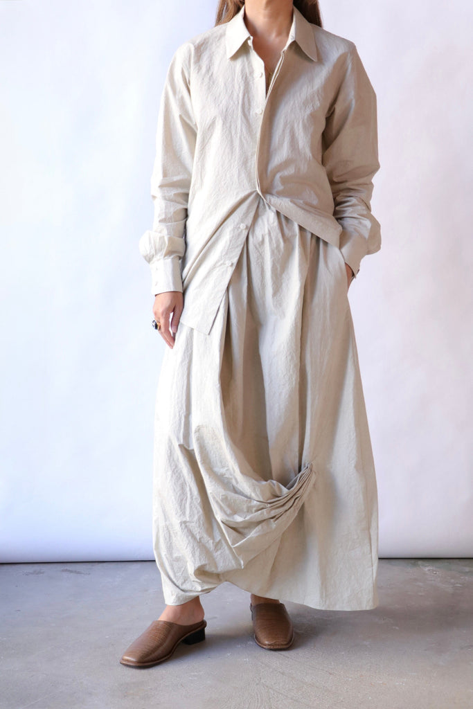 Lauren Manoogian Patti Shirt in Limewash tops-blouses Lauren Manoogian 