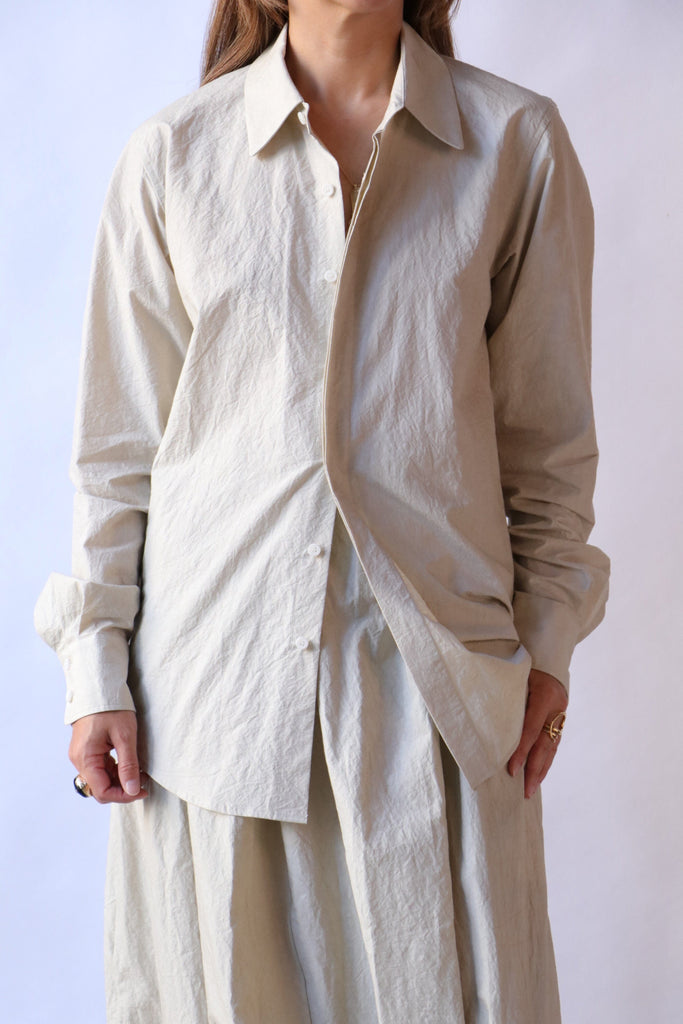 Lauren Manoogian Patti Shirt in Limewash tops-blouses Lauren Manoogian 