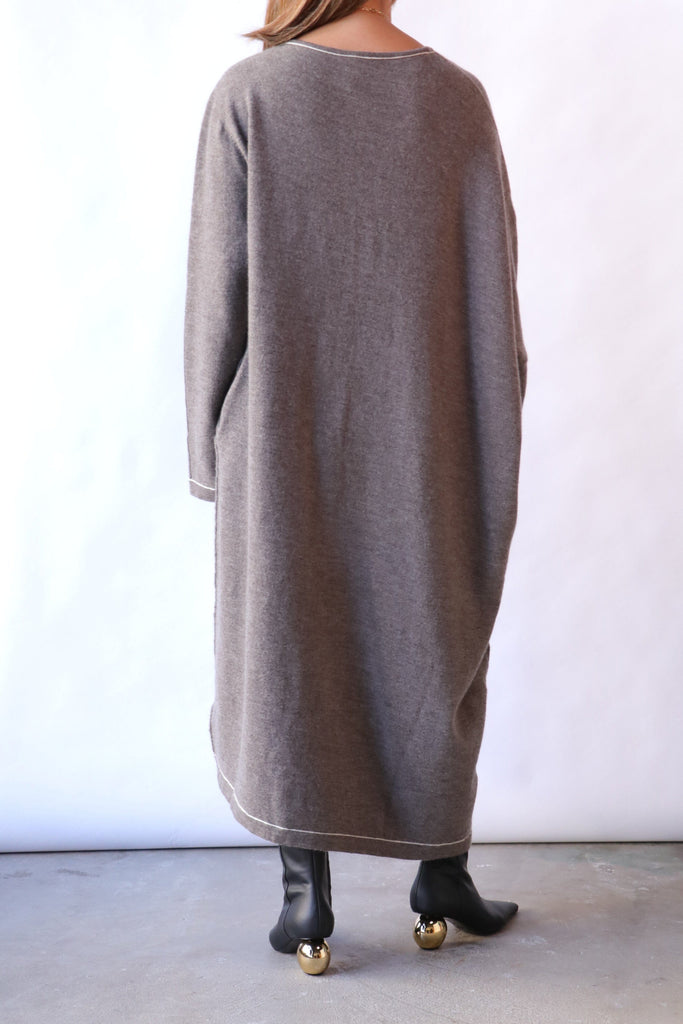 Lauren Manoogian Stitch Button Dress in Cinder Dresses Lauren Manoogian 