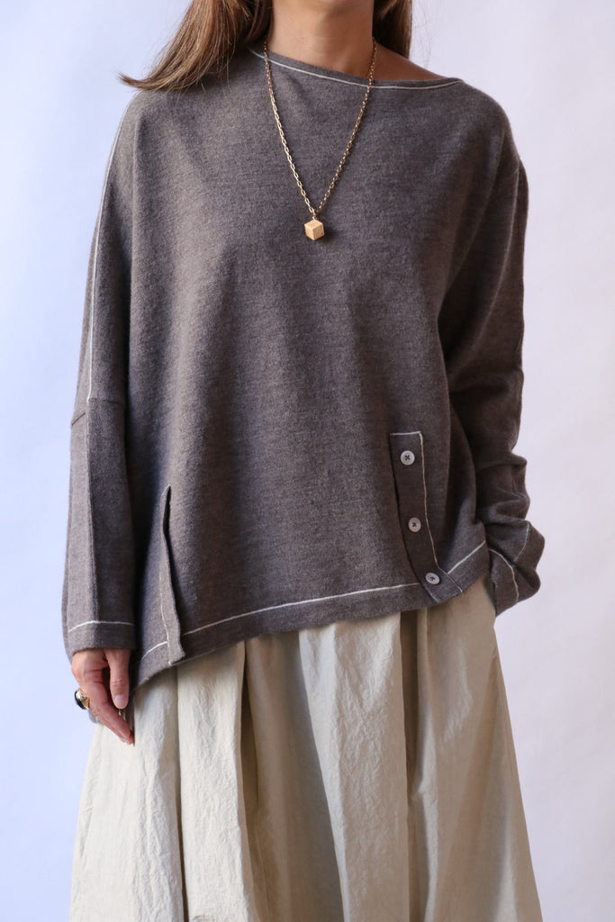 Lauren Manoogian Stitch Button Pullover Knitwear Lauren Manoogian 