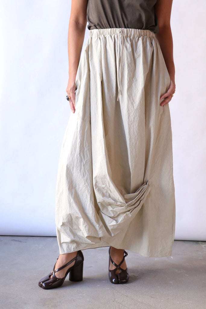 Lauren Manoogian Twist Skirt in Limewash tops-blouses Lauren Manoogian 