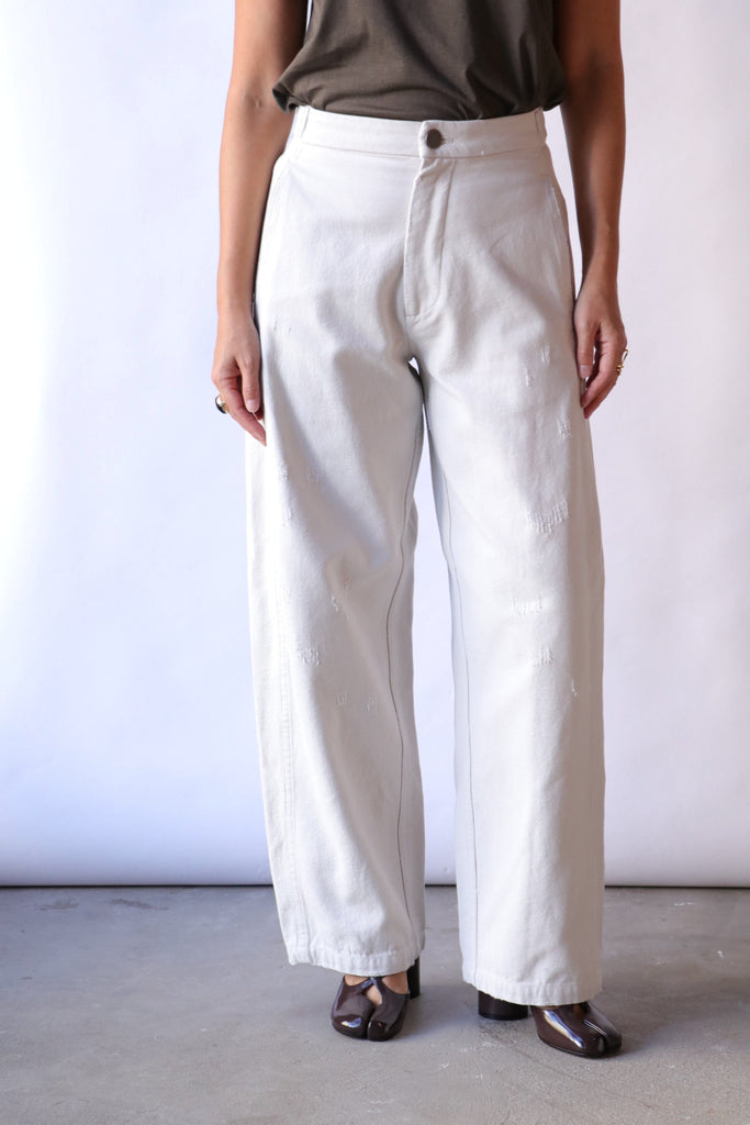 Lauren Manoogian Worn Gallery Pants in Worn Chalk Bottoms Lauren Manoogian 
