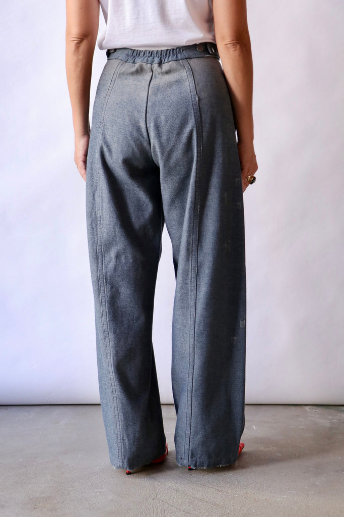 Lauren Manoogian Worn Gallery Pants in Worn Denim Bottoms Lauren Manoogian 