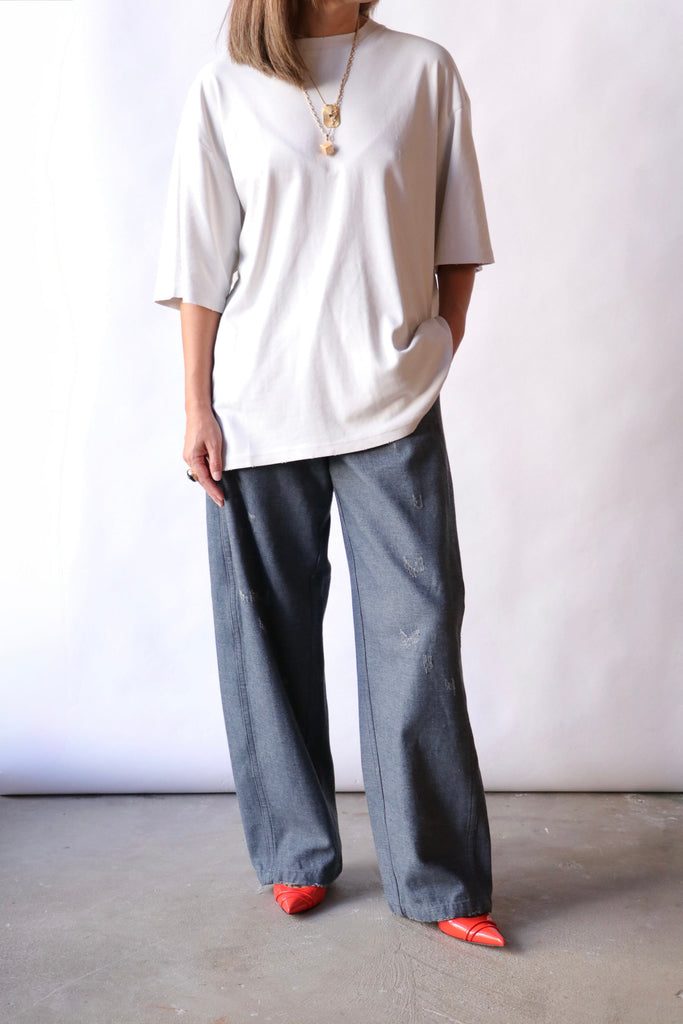 Lauren Manoogian Worn Tee in Worn Chalk T-Shirts & Tanks Lauren Manoogian 