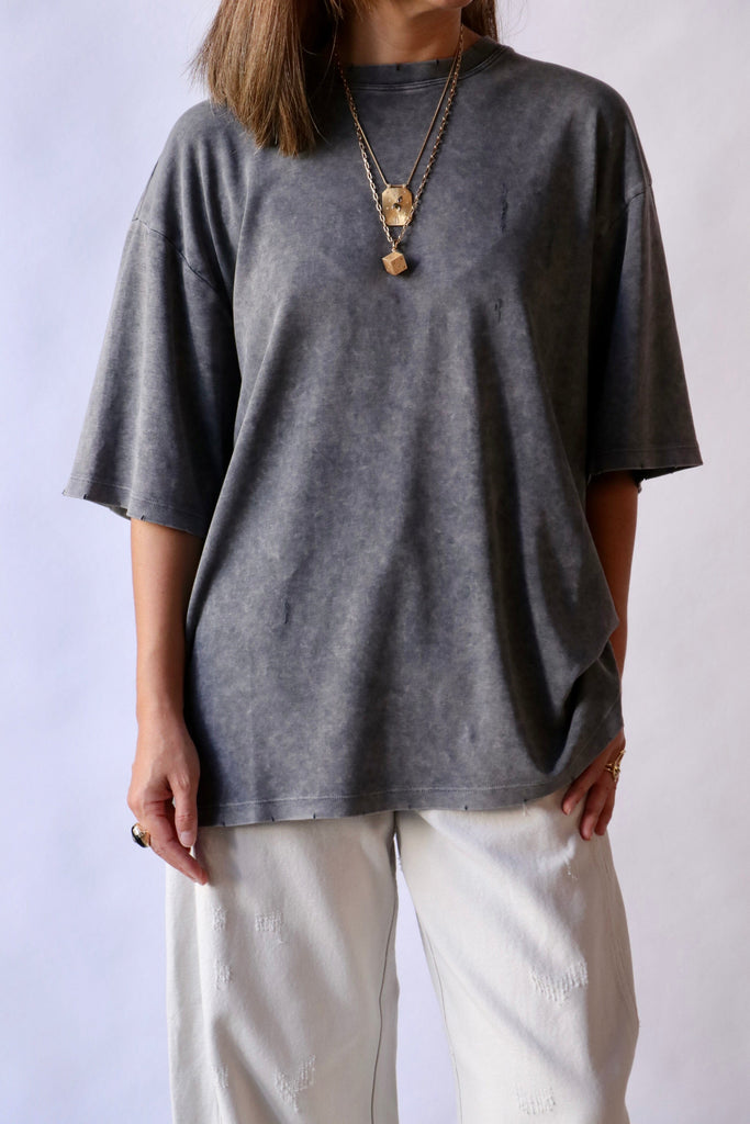 Lauren Manoogian Worn Tee in Worn Denim T-Shirts & Tanks Lauren Manoogian 