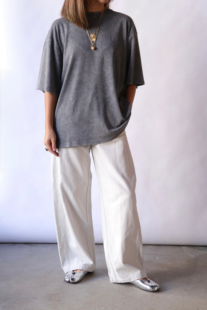 Lauren Manoogian Worn Tee in Worn Denim T-Shirts & Tanks Lauren Manoogian 