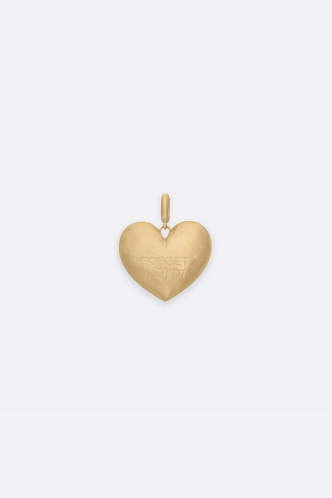 Lauren Rubinski Paulette Brushed Yellow Gold Baby "Forget Me Not" Heart Pendant Jewelry Lauren Rubinski 