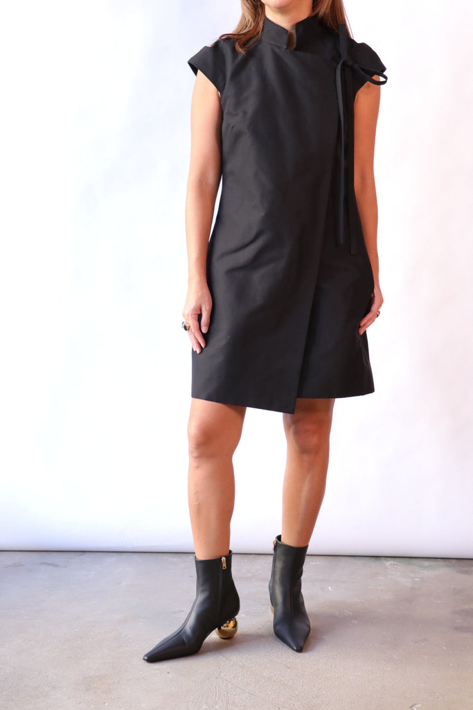 Lee Mathews Alberta Mini Dress in Black Dresses Lee Mathews 