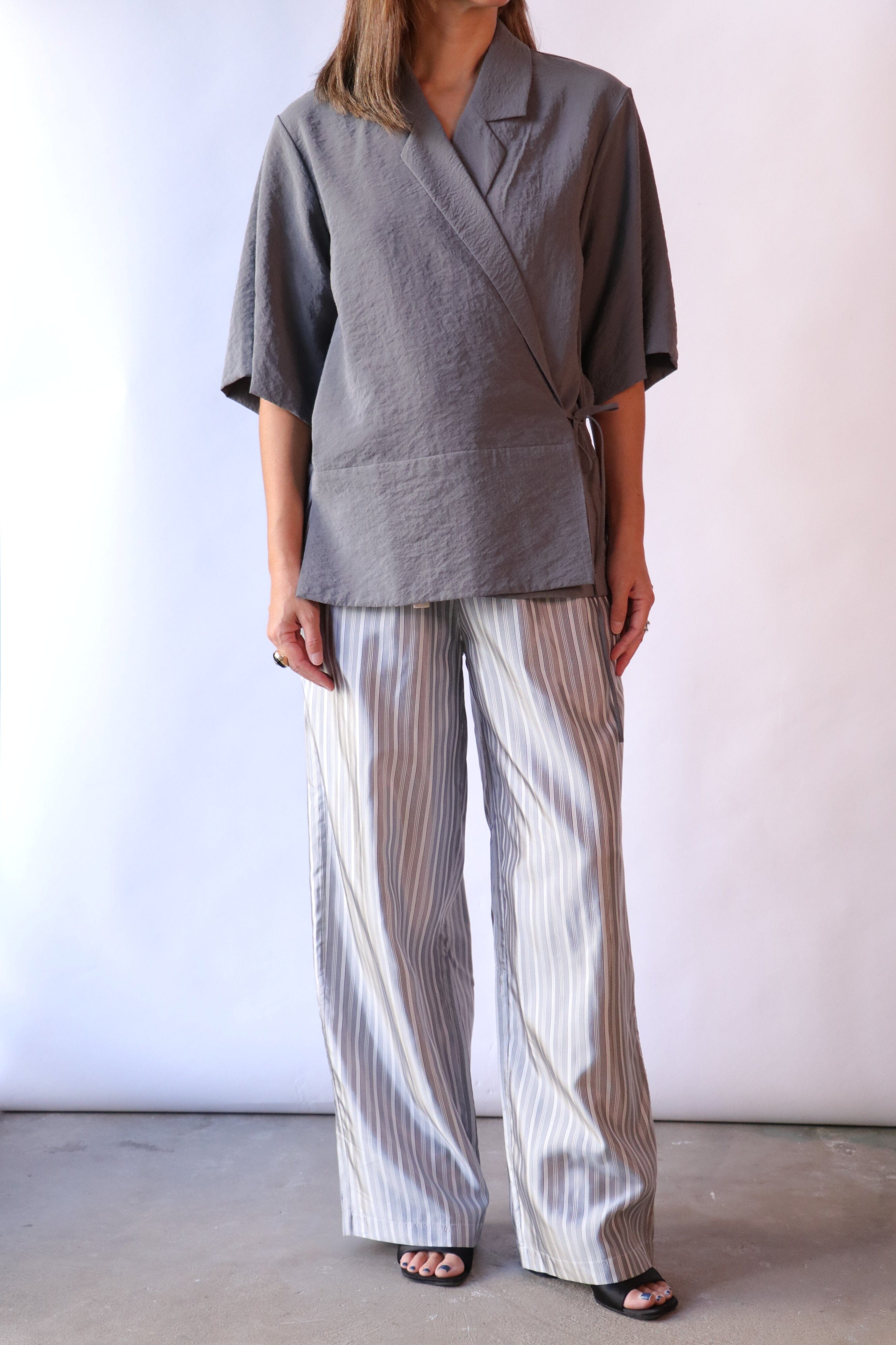 Lee Mathews Holladay Pant in Grey | WE ARE ICONIC