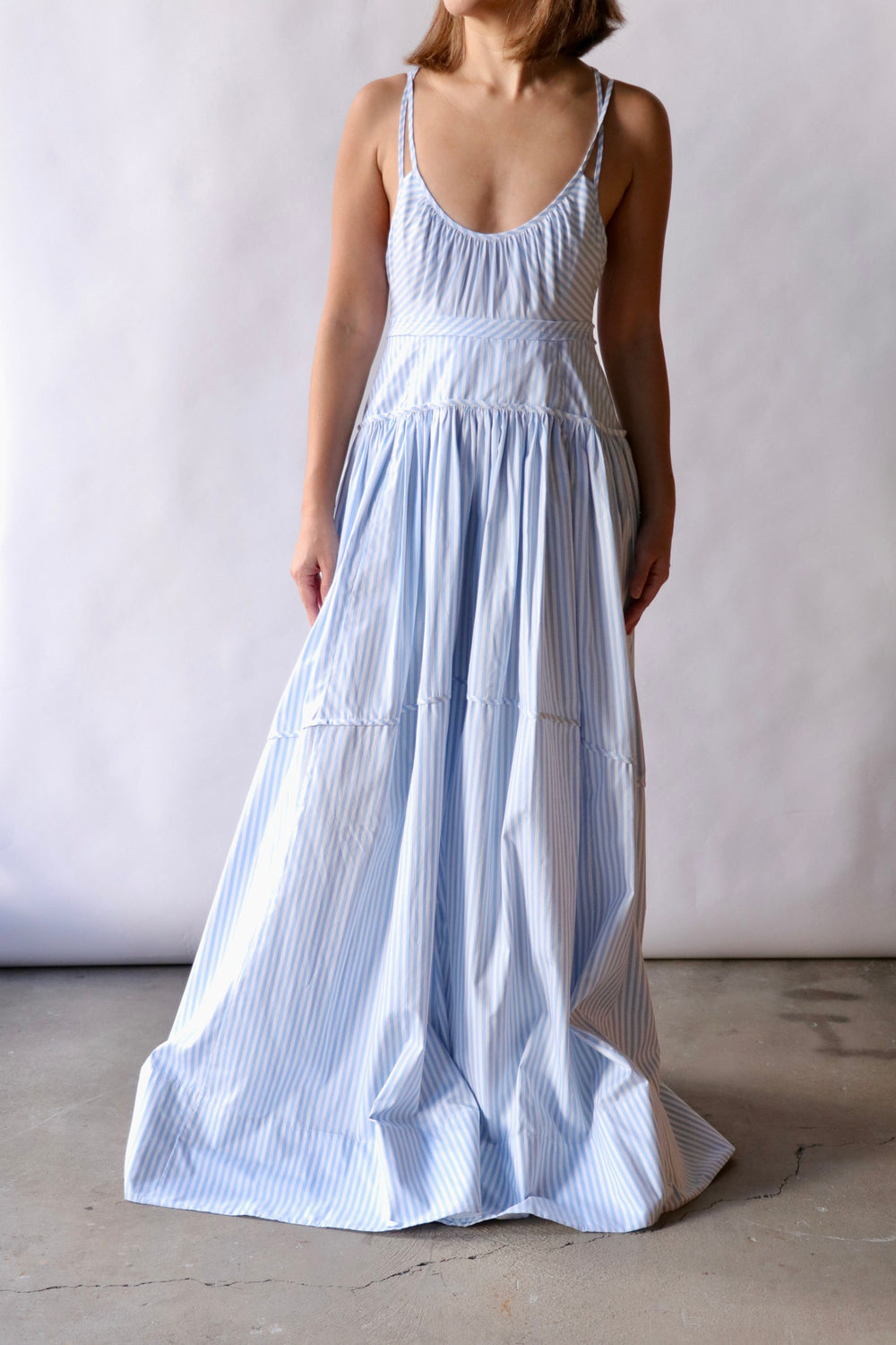 lee mathews silk dress Lee Mathews Stella Silk Satin Drape Dress In Fudge
