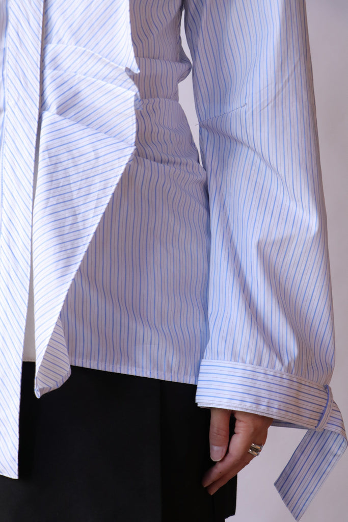 Lee Mathews Peggy Blouse in Sky tops-blouses Lee Mathews 