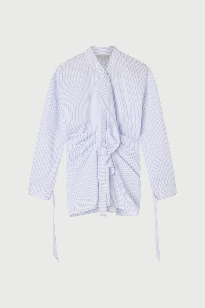 Lee Mathews Peggy Blouse in Sky tops-blouses Lee Mathews 