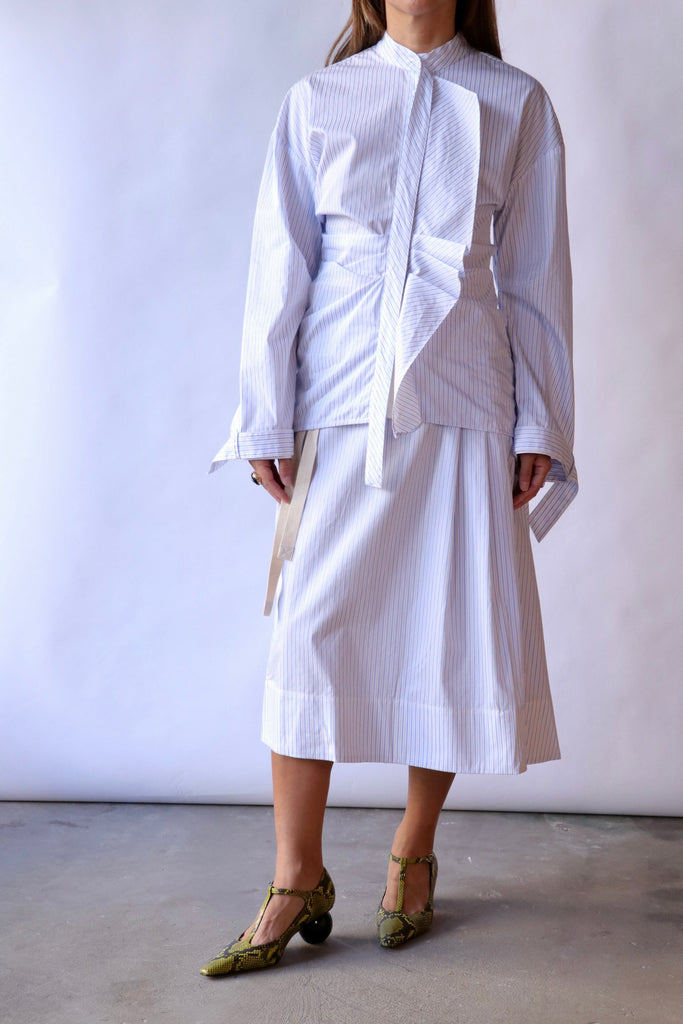 Lee Mathews Peggy Skirt in Sky Bottoms Lee Mathews 