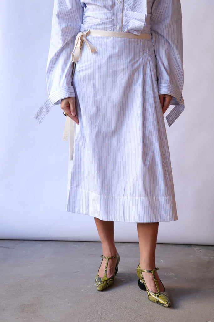Lee Mathews Peggy Skirt in Sky Bottoms Lee Mathews 