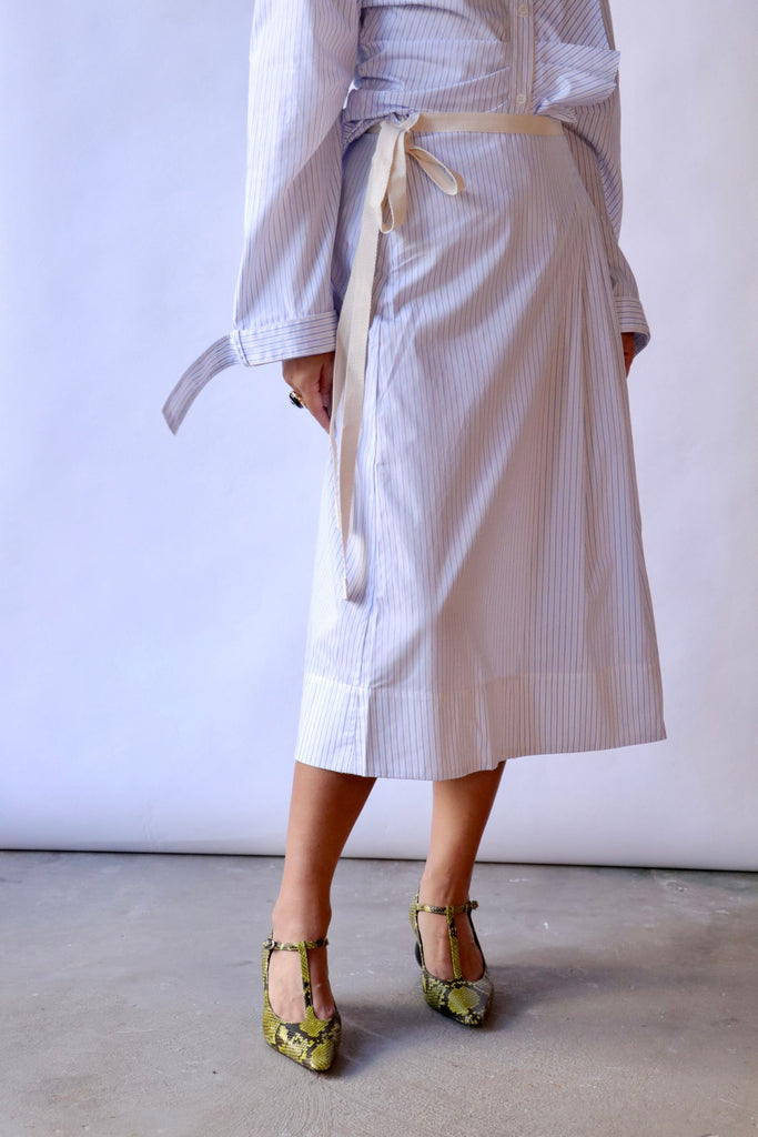 Lee Mathews Peggy Skirt in Sky Bottoms Lee Mathews 