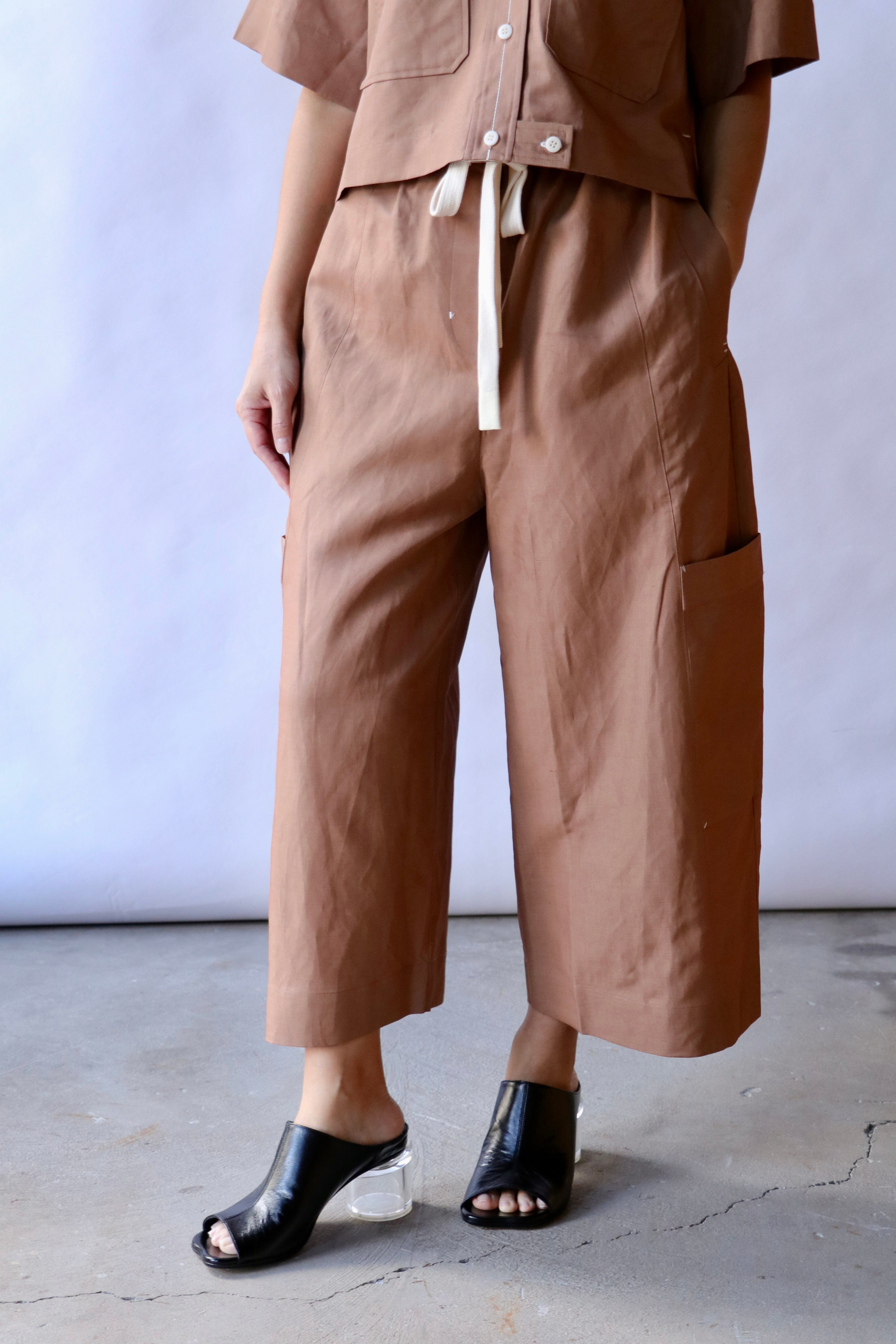 Lee Mathews Rene Pant in Copper | WE ARE ICONIC