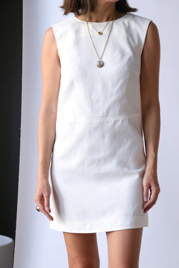 Loulou Studio Hoya Sleeveless Dress in White Dresses Loulou Studio 