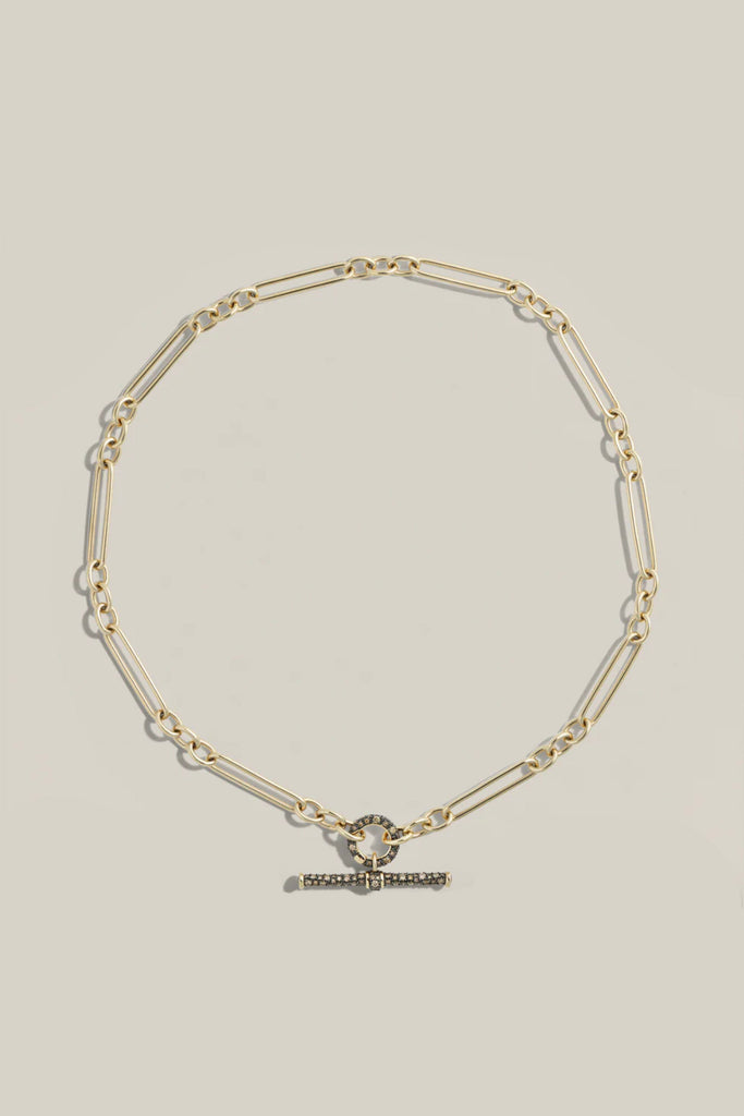 Lucy Delius Cognac Diamond Pavé T-Bar Pendant Jewelry Lucy Delius 