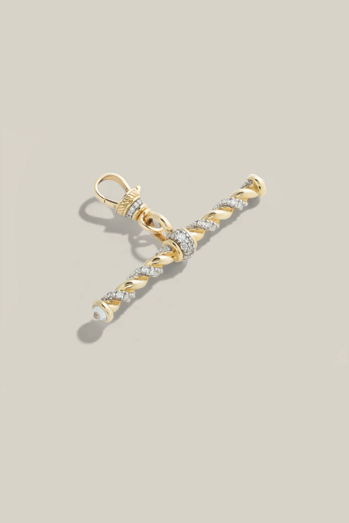 Lucy Delius Modern Finish Twisted Rope T-Bar Clip Pendant Jewelry Lucy Delius 