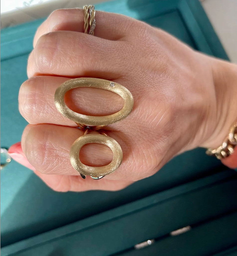 Lucy Delius Satin Finish Gold Dust Large Ring Jewelry Lucy Delius 