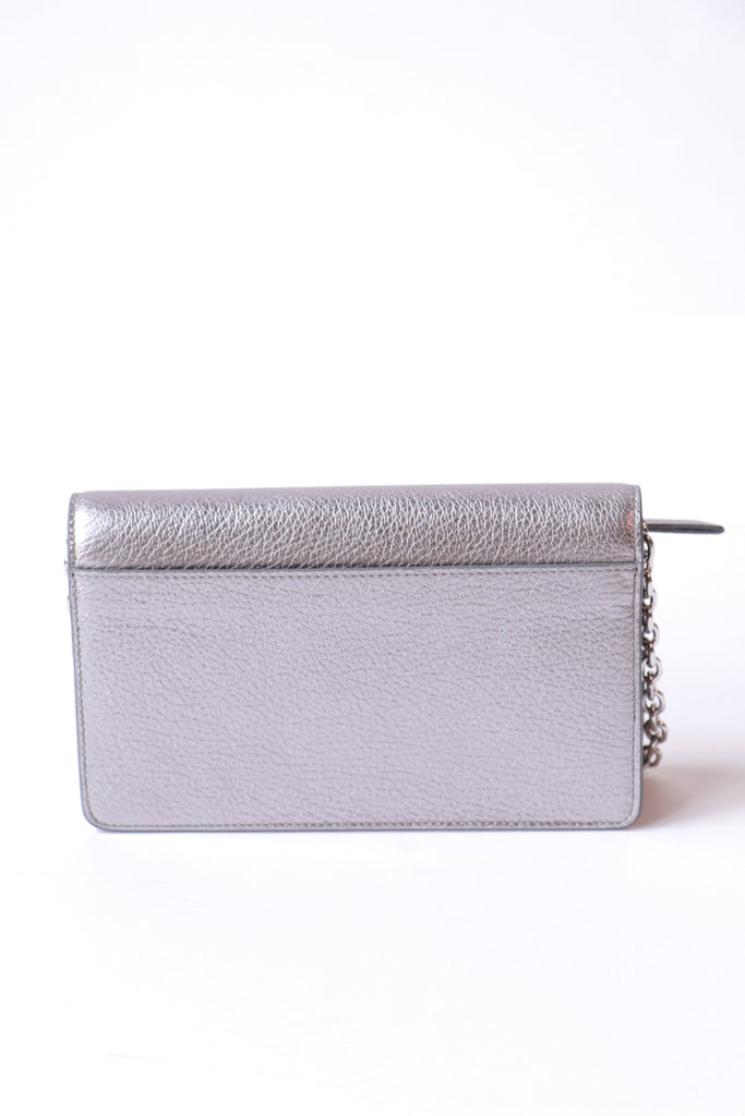 Maison Margiela 4 Stitches Chain Wallet in Metallic Grey Accessories Maison Margiela 