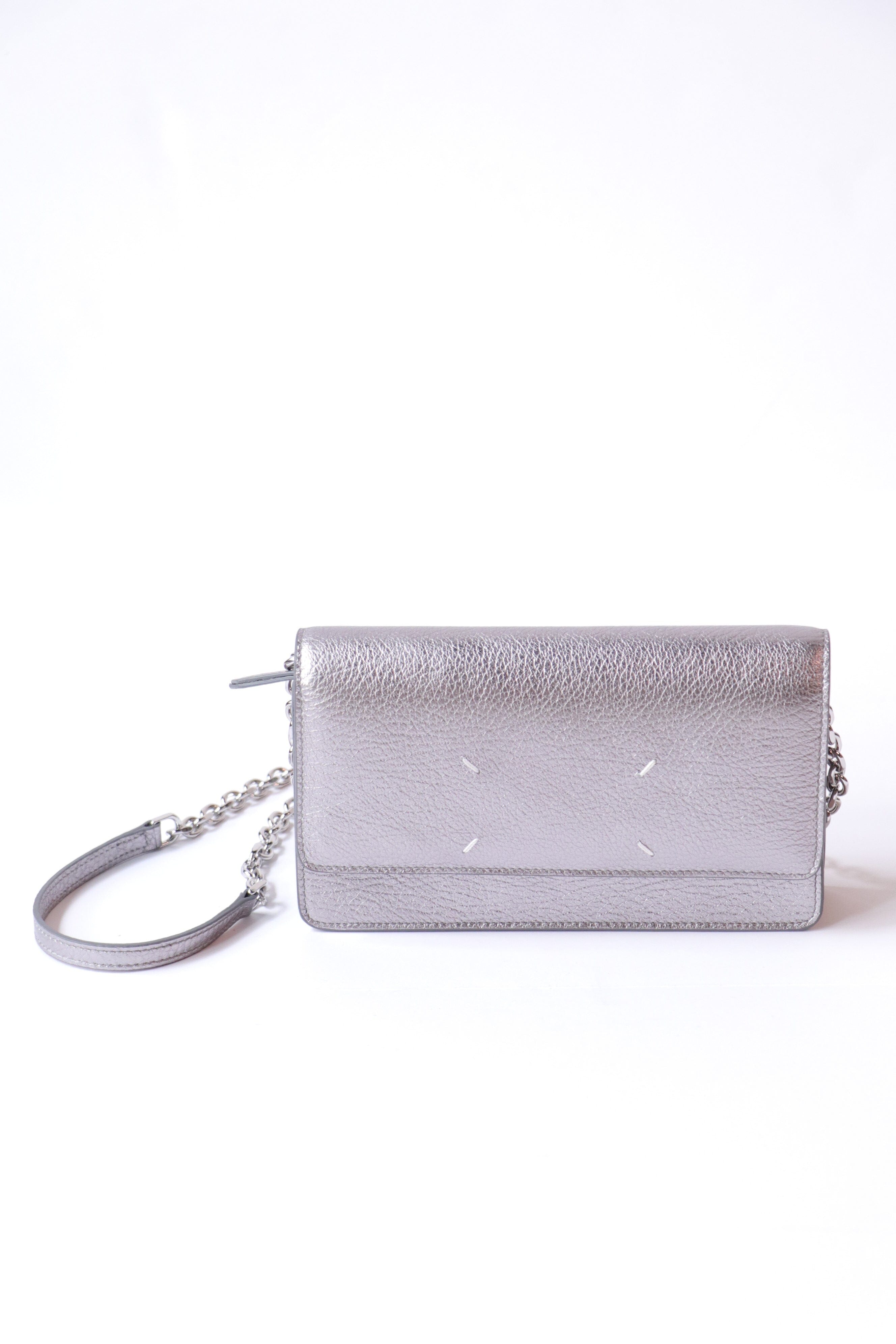 Maison Margiela Metallic Grainy Leather Wallet | WE ARE ICONIC