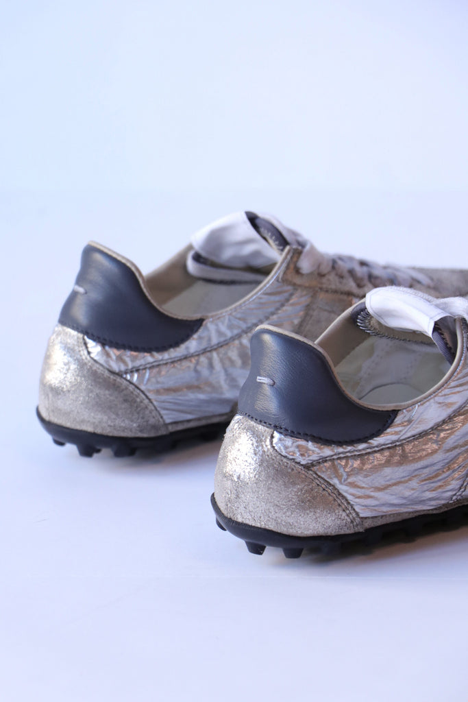 Maison Margiela Sprinters Low Top Sneakers in Silver, White, Natural Shoes Maison Margiela 