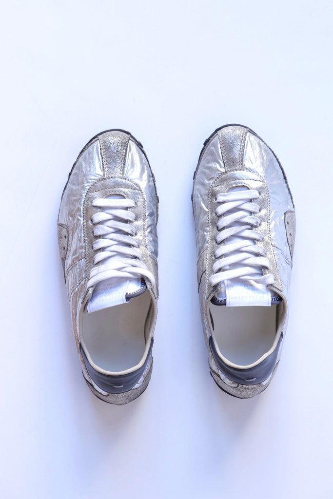 Maison Margiela Sprinters Low Top Sneakers in Silver, White, Natural Shoes Maison Margiela 
