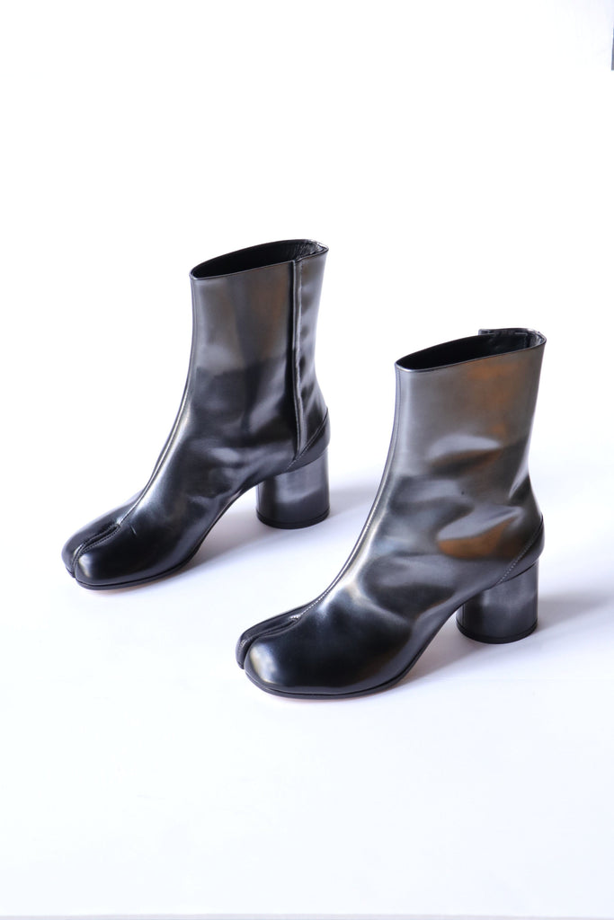 Maison Margiela Tabi Ankle Boots in Silver/Black Shoes Maison Margiela 