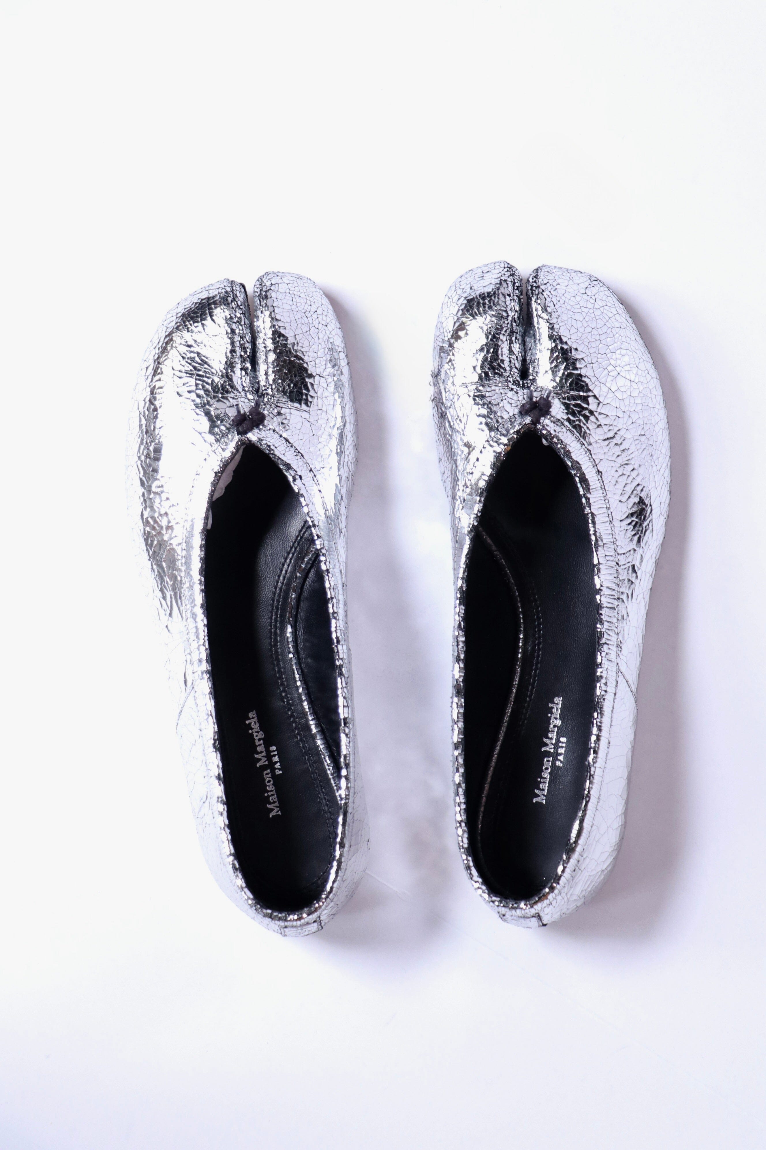 フラットシューズ MAISON MARGIELA 'Tabi Broken Mirror' ballet flats MAISON MARGIELA | Tabi Broken Mirror Leather Ballerina Flats