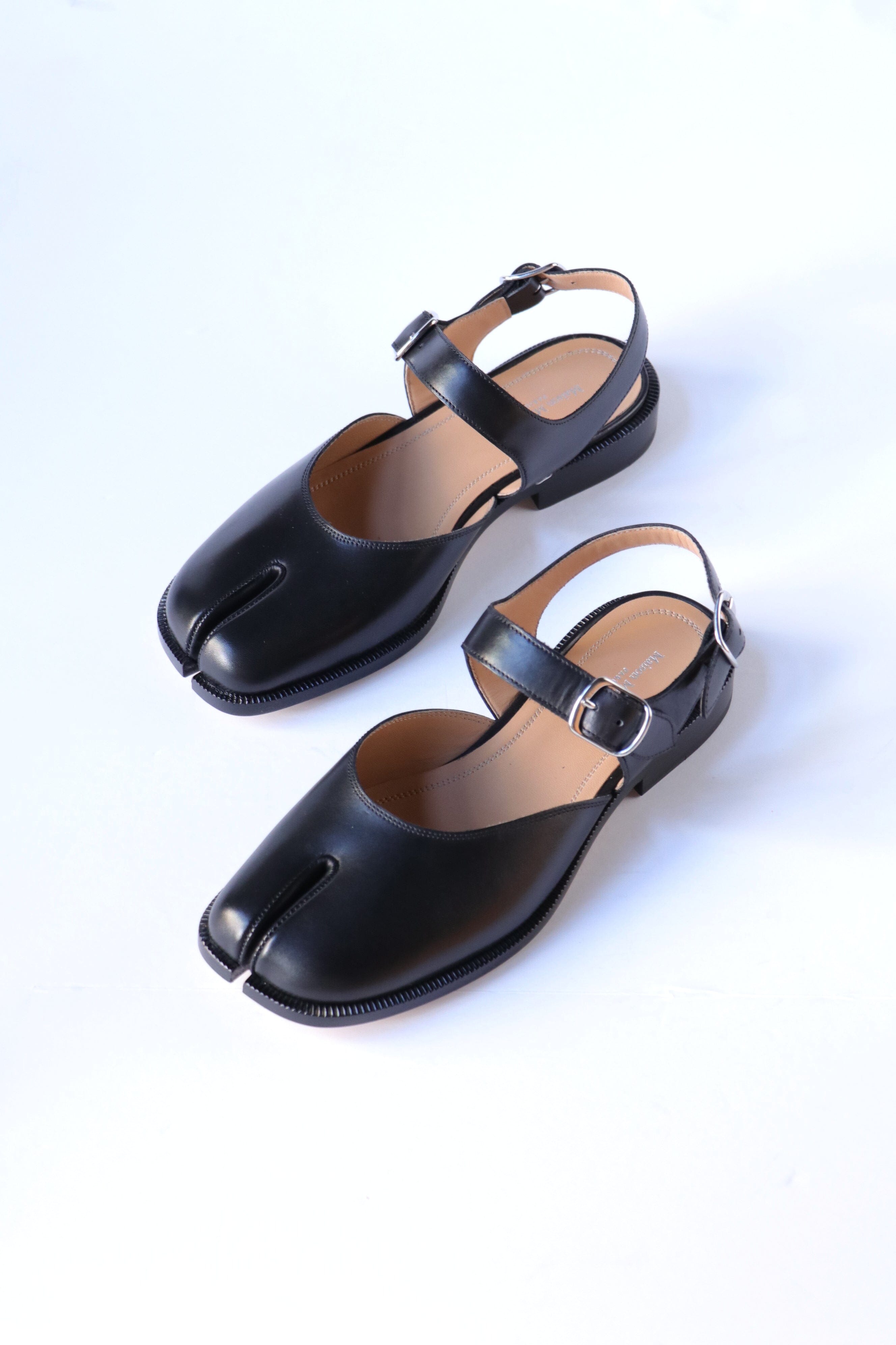Maison Margiela Tabi Double-Strap Leather Ballet Flats in