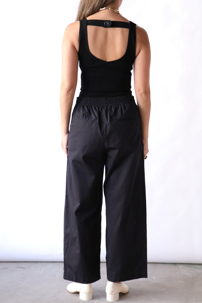 Maria McManus Drawstring Pleat Front Pant in Black Bottoms Maria McManus 