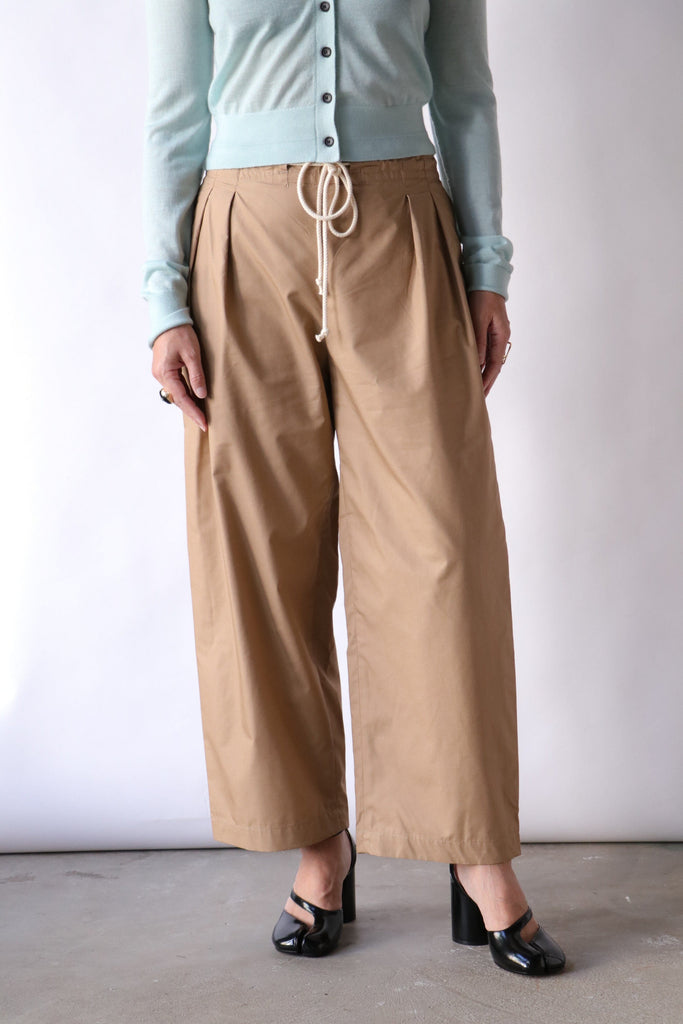 Maria McManus Drawstring Pleat Front Pant in Walnut Bottoms Maria McManus 