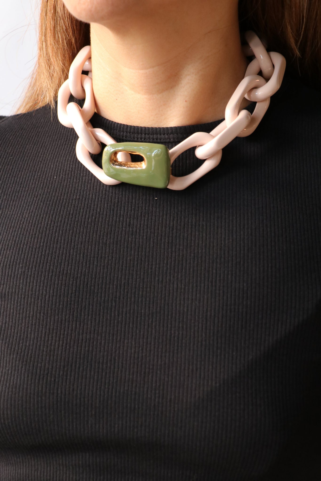 Marni Chain Necklace in Mosstone Jewelry Marni 