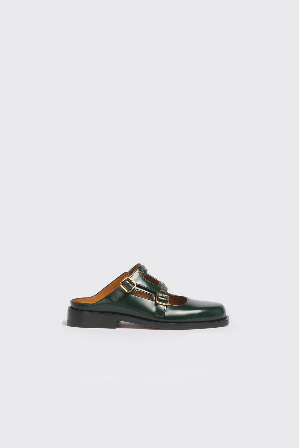 MARNI banbi バンビ ローファー Marni Deep Green Leather Bambi 3.0 Loafer with Double Buckle | WE