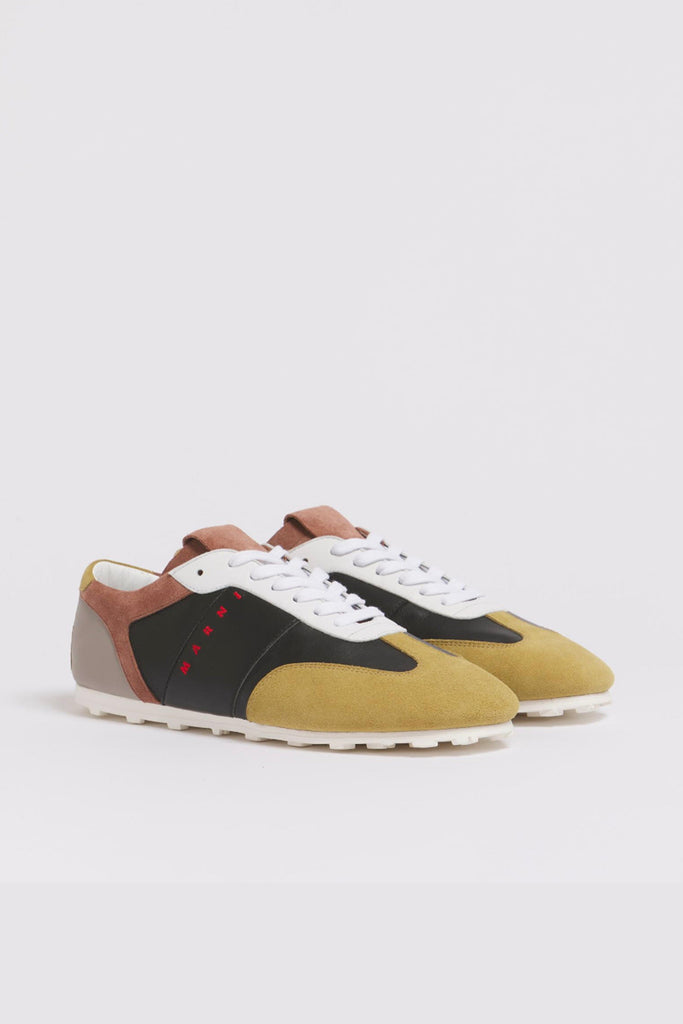 Marni Green/Black Multi Suede Sneakers Shoes Marni 