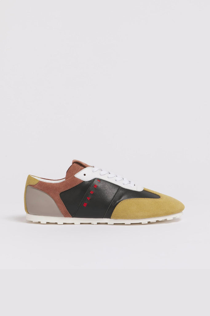 Marni Green/Black Multi Suede Sneakers Shoes Marni 