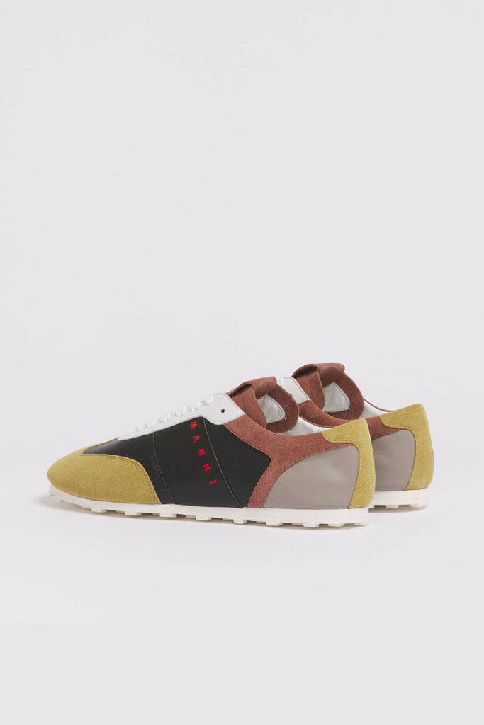 Marni Green/Black Multi Suede Sneakers Shoes Marni 