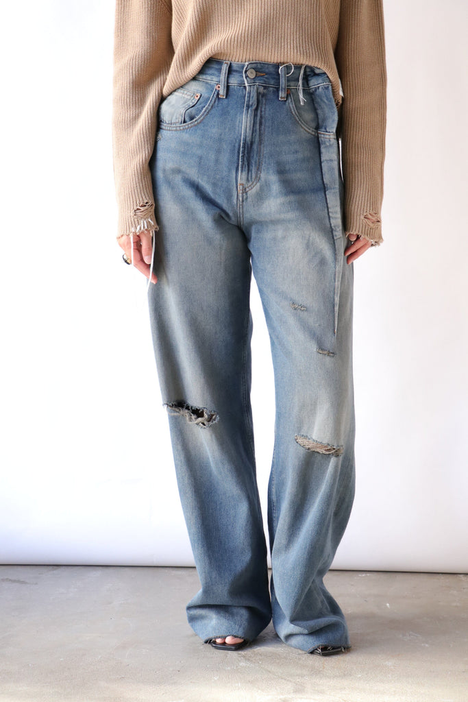 MM6 Maison Margiela 5 Pocket Pants in Grey/Blue Bottoms MM6 Maison Margiela 