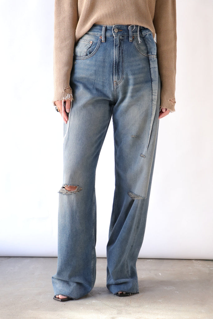 MM6 Maison Margiela 5 Pocket Pants in Grey/Blue Bottoms MM6 Maison Margiela 