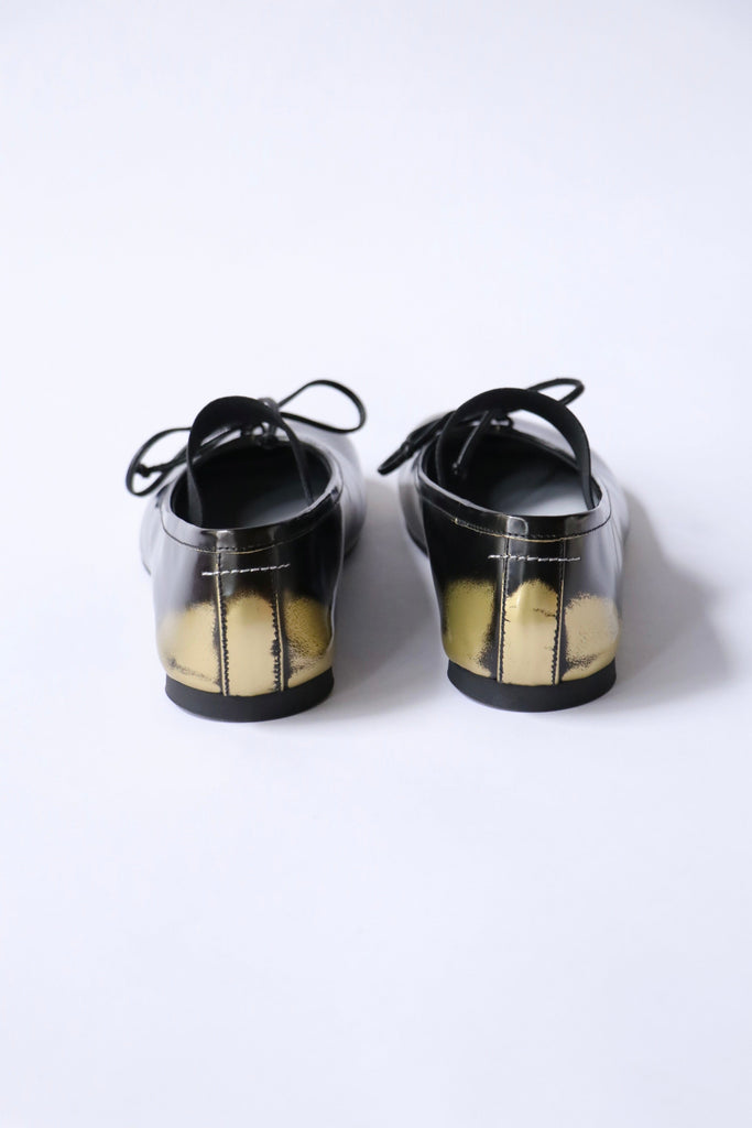 MM6 Maison Margiela Anatomic Ballerinas in Black/Gold Shoes MM6 Maison Margiela 